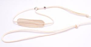 Ausstellungsleine 3 mm mit LEDERHALSUNG