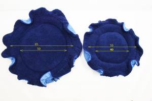 Hundebett BLACK FLOWER Limited Edition Handmade Gr.2