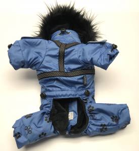 *TAMPERE *Hunde Winteranzug mit Geschirr kurze Beine RESTPOSTEN
