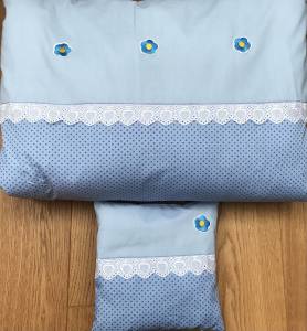 Hunde Bettdecke mit Kissen BLUE