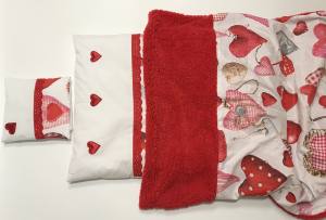 3 teile Bettdecke mit Kissen,Decke Weihnachten BIG HEART
