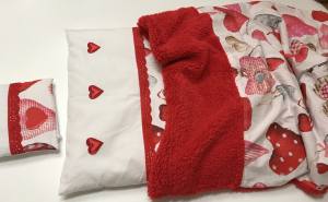 3 teile Bettdecke mit Kissen,Decke Weihnachten BIG HEART