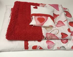 3 teile Bettdecke mit Kissen,Decke Weihnachten BIG HEART