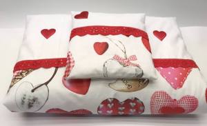 3 teile Bettdecke mit Kissen,Decke Weihnachten BIG HEART