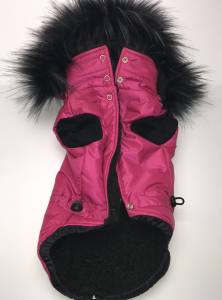 Super Dicke Winterjacke mit Fell PINK