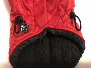Dicke Hunde Winterjacke mit Fell RED