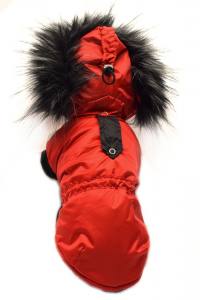 Dicke Winterjacke mit Fell RED