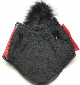 Dicke Hunde Winterjacke mit Fell RED