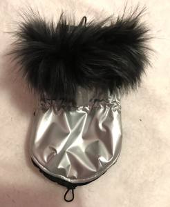 Dicke Hunde Winterjacke mit Fell SILVER