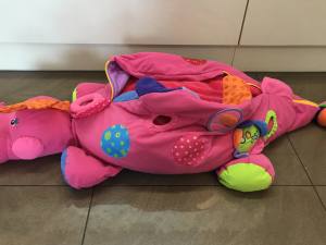 Hundebett Dinosaurier pink Lustiges Hundebett