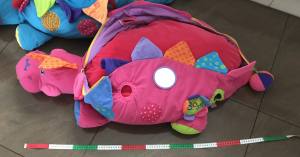 Hundebett Dinosaurier pink Lustiges Hundebett