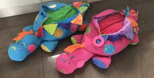 Hundebett Dinosaurier türkisblau Lustiges Hundebett