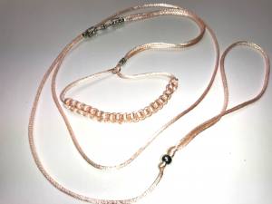 ELEGANT LACHS Vorführleine,Ausstellungsleine 2 mm Halsung