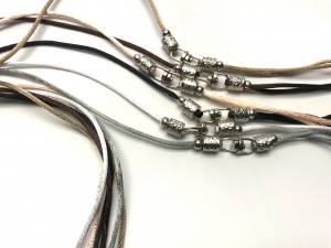 ELEGANT WEISS Vorführleine,Ausstellungsleine 2 mm Halsung