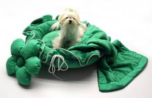 Hundebett FLOWER Limited Edition GREEN