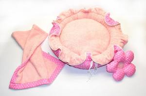 Hundebett FLOWER  Limited Edition ROSA STAR Gr.2