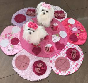 FLOWERS Schnüffelteppich Spielteppich für Hunde,Katzen,Welpen