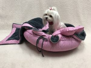 Hundebett GREY-ROSE FLOWER  Limited Edition