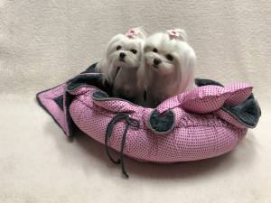 Hundebett GREY-ROSE FLOWER  Limited Edition
