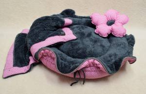 Hundebett GREY-ROSE FLOWER  Limited Edition