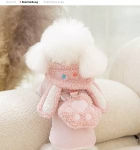 Gesteppte Winterjacke Rosa Hase