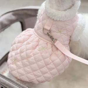 Gesteppte Winterjacke PINK  DREAM mit Leine