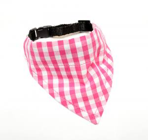 Halstuch/Halsband 2 in 1 für Hunde  KARO PINK