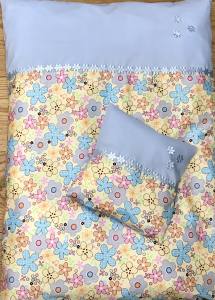 Hunde Bettdecke mit Kissen FLOWER HANDMADE