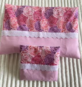 Hunde Bettdecke mit Kissen BLUMEN