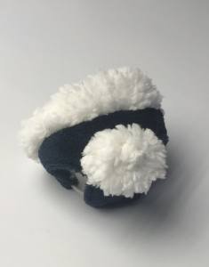 Hunde Bommelmütze DUNKLEBLAU-WEISS