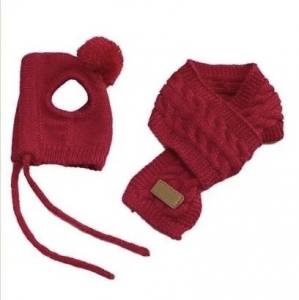 Hunde CAPPY DARKRED SNOW DOG + Schal