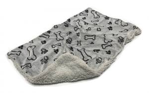 Hunde-Decke Kuscheldecke BONE GREY