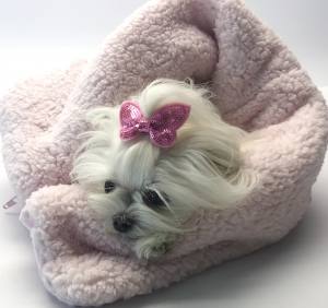 Hunde-Decke Kuscheldecke BONE ROSA
