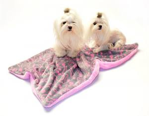 Hunde-Decke Kuscheldecke KNOCHEN & PFOTEN