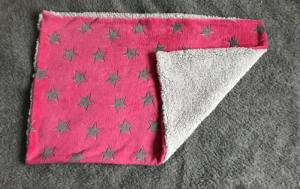 Hunde-Decke Kuscheldecke STAR PINK
