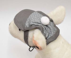 Hunde Mütze,Cappy + Halstuch  GREY DOTS für Hunde