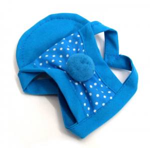 Hunde Mütze,Cappy + Halstuch  SET SKY BLUE DOTS für Hunde