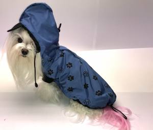 Hunde Regenjacke BLUE PAW mit Reisverschluss