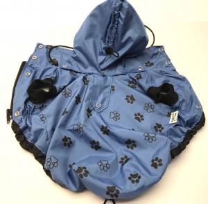 Hunde Regenjacke BLUE PAW mit Reisverschluss