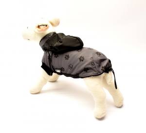 Hunde Regenjacke GREY PAW mit Reisverschluss