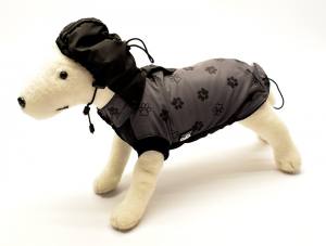 Hunde Regenjacke GREY PAW mit Reisverschluss