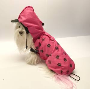 Hunde Regenjacke PINKPAW mit Reisverschluss GIRLS ONLY