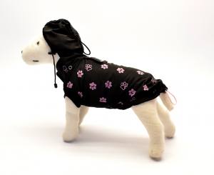 Hunde Regenjacke PURPLE PAW mit Reisverschluss GIRLS ONLY