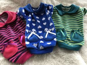 Hunde Sweatshirt Nicki Herzen blau-weiss