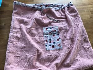 Hunde Tragetuch BUNTE BLUMEN /ROSA