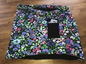 Hunde Tragetuch Blumen blau/lila/grün