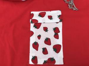 Hunde Tragetuch Erdbeeren/rot