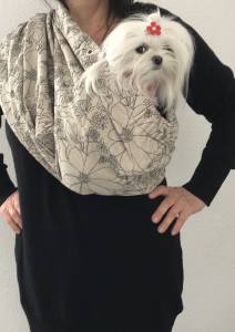 Hunde Tragetuch NATUR -Schwarz