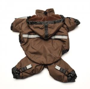 Hunde Winteranzug und Jacke 2 in 1 BRAUN Gr.2 EINZELSTÜCK
