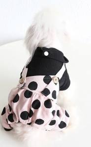 Hundeanzug Winteranzug DICK BLACK DOTS